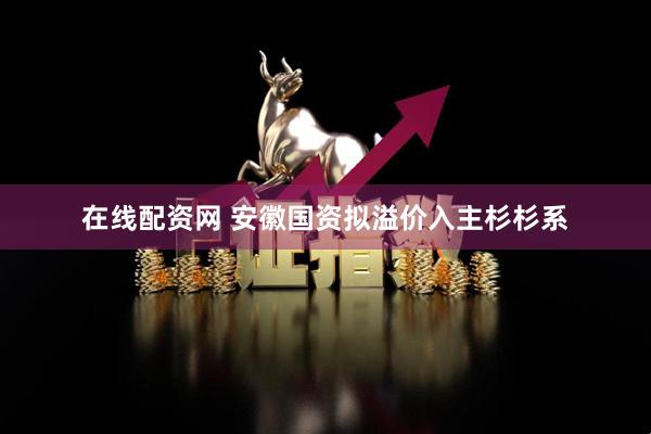 在线配资网 安徽国资拟溢价入主杉杉系